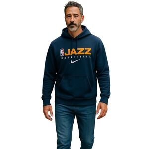 NBA Utah Jazz Nike‎ Basketball Pullover Hoodie Sweatshirt Size L